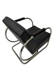 Art Deco Modernist Bauhaus Tubular Steel Lounge Chairs by Frits Kuyken, 1936